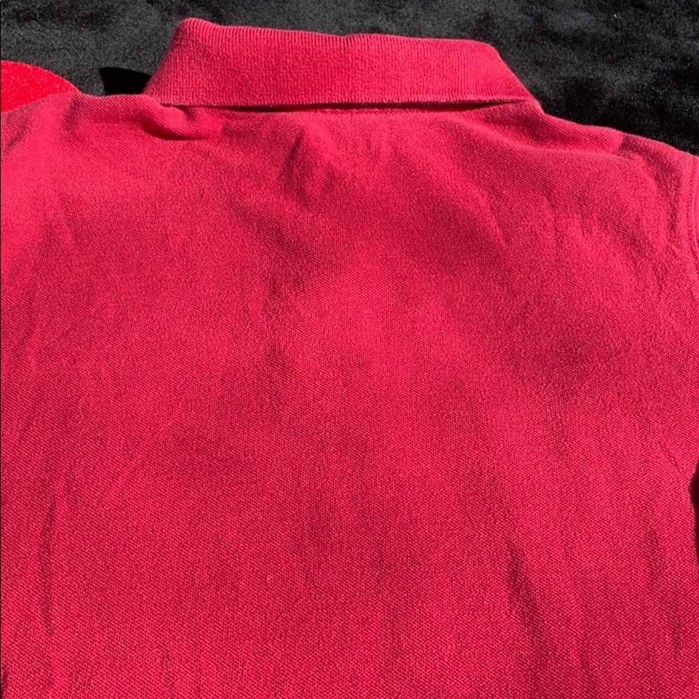Basic Editions Red Long Sleeves Polo Shirt & Fleece Blue Pajama PJs Pants 4/5